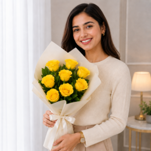 8 Yellow Rose Bouquet